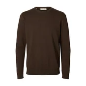 SELECTED Pulover SLHBERG temno rjava