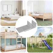 vidaXL Šesterokotna ključa 12 pcs srebrna 32 x 86 mm Jeklo