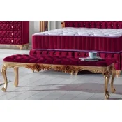 Casa Padrino baroque bench bordeaux red/gold - Upholstered solid wood bench with fine velvet - Handmade baroque furniture - Noble & Magnificent