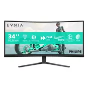 Monitor PHILIPS 34M2C3500L/00 34/VA,21:9,zakrivljen/3440x1440/180Hz/1ms GtG/HDMIx2,DP/adaptive sync