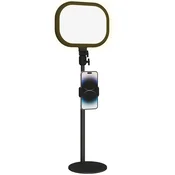 HOMCOM Pisalna namizna LED svetilka z nastavljivo svetlobo IN nosilcem za telefon, namizna svetilka s 5 barvami svetlobe IN 10 stopnjami svetlosti, spominska funkcija IN nastavljiva višina
