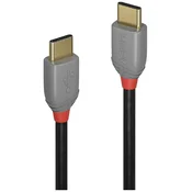 LINDY LINDY USB kabel USB 2.0 USB-C® vtič\, USB-C® vtič 3.00 m črna\, siva 36873, (20415709)