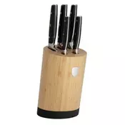 Berlingerhaus Komplet nožev s stojalom BH-3136 BAMBOO 6 pcs Black Silver Collection