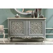 Casa Padrino luxury baroque sideboard gray/brown/cream - Handmade solid wood cabinet with 2 doors - Baroque furniture - Luxury furniture in baroque style - Luxury quality - Made in Italy