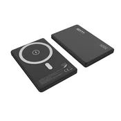 WG - Power Bank 5000 mAh, brezžična 15W PD 20W, črna