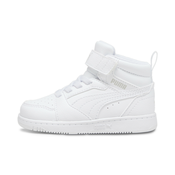 Puma Rebound V6 Mid Toddlers Sneakers, White, Size 25, Shoes