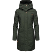 Ragwear Funkcionalen plašč Jannisa rjava/temno zelena/bela