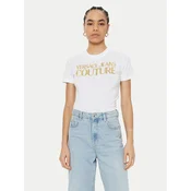 Versace Jeans Couture Majica 78HAHT01 Bela Regular Fit