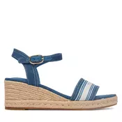 Tommy Hilfiger Espadrile Mid Wedge Espad Webbing FW0FW09230 Modra