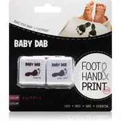 Baby Dab Foot & Hand Print barva za otroške odtise 2 ks Purple & Grey 2 kos