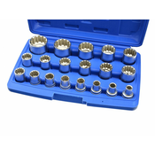 Komplet imbus ključev 12-robni 1/2 8-32mm 19 kosov