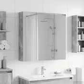 vidaXL Kopalniška ogledalna omara Betonsko siva 70 x 14,5 x 70 cm