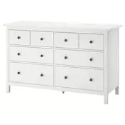 HEMNES Komoda s 8 fioka, belo bajcovano, 160x96 cm