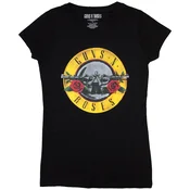 Guns N Roses Classic Bullet Logo (Skinny Fit) Black 3XL Ženske Majica