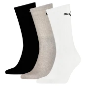 PUMA Crew Sock 3P, White/Grey/Black