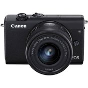 Canon EOS M200 fotoaparat + EF-M 15-45 IS STM objektiv, crni