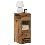 Nocni ormaric s ladicom, staro drvo, 25x31x66 cm