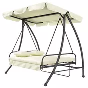 Homestar Vrtna gugalnica za 3 osebe z nastavljivim naslonom 200x125x170 cm bela