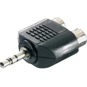 SpeaKa Professional Adapter SpeaKa Professional, 3,5mm moški banana konektor/2 x ženski cinch konektor SpeaKa Professional-Audio adapter, 3.5mm moški JACK konektor/ženski, (20411444)