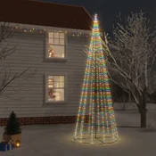 Stožasto božicno drvce šareno 732 LED žarulje 160 x 500 cm