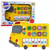 slomart LEAN TOYS Edukativno pianino avtobus, rumen
