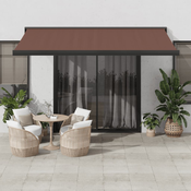 Tenda na rucno uvlacenje smeda 400 x 300 cm