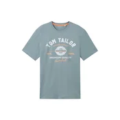 TOM TAILOR Majica siva/svetlo siva/oranžna
