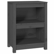 Ormaric za knjige sivi 50 x 35 x 68 cm od masivne borovine