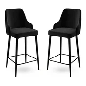 Hanah Home Set 2 barske stolice Crni