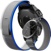 GS Najlonski pašček QuickFit za Garmin 26 mm, siv/moder