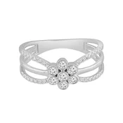 Diamant Exquis Prstan Ring aus 585 Weißgold mit Diamant srebrna