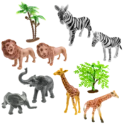 shumee Komplet gumijastih figuric živali, komplet 8 kosov Afrika