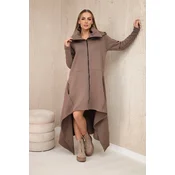 Insulated mocha dress with longer sides