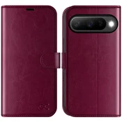OCASE preklopni ovitek z RFID zaščito za Google Pixel 10/10 Pro – bordo