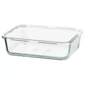 IKEA 365+ Posuda za hranu, pravougaono/staklo, 1.0 l