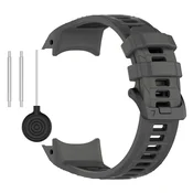 INF Garmin Instinct 3 Dvobarvni Silikonski Pašček za Uro Black Model 2, (22064216)