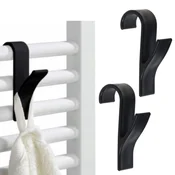 shumee Primpol obešalnik za radiator, kavelj, držalo, 2 kosa, črna