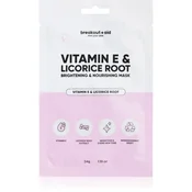 breakout + aid Vitamin E & Licorice Root revitalizacijska maska iz platna z vitaminom E 34 kos