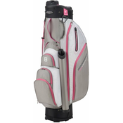 Bennington QO 9 Water Resistant Cart Bag Grey/White/Pink