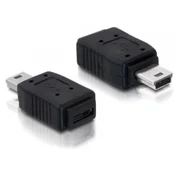 DELOCK adapter USB mini M-USB mikro Ž, črn
