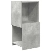 Vidaxl Kotna omarica Betonsko siva 30,5x30x65cm Konstruiran les