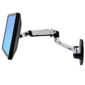Ergotron LX stenska nosilna ročica, polirani aluminij - stenska nosilna ročica, največ 34 LCD
