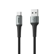 Superior su-k108 pleteni fast 27w 3a usb a na type-c 2m crni Usb data kabal ( U2144 )