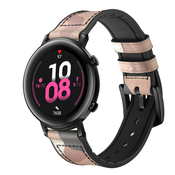 Elegantni remen za Huawei Watch GT2 42mm od prave kože - smedi camo