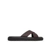 Calvin Klein Natikači Sq Molded Sandal Xcross Lth HM0HM02235 Rjava