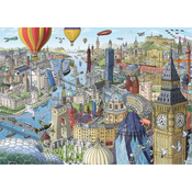 RAVENSBURGER Puzzle Po Veliki Britaniji in Irski 1000 kosov