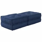 vidaXL Modularna sedežna enota 2 kos Blago Indigo 140 x 70 x 36 cm