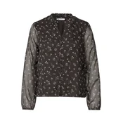 STREET ONE Bluza kostanj rjava/bela