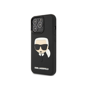 Karl Lagerfeld Karl Lagerfeld, Ohišje za Apple iPhone 13 Pro Max 3D guma Karlova glava, ?rna, (21244230)