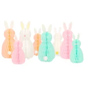 meri meri® set 8 papirnatih okraskov honeycomb spring bunnies